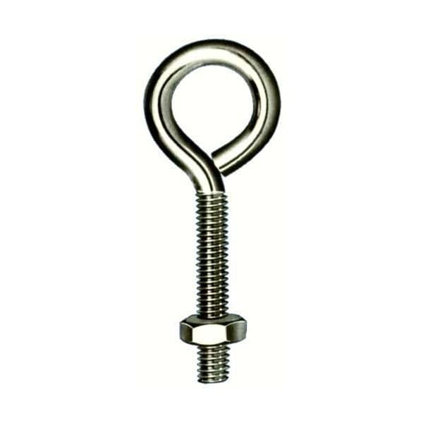 Hindley 3/16 in. X 2 in. Stainless Steel Eye Bolt With Nut 44301 Zoro